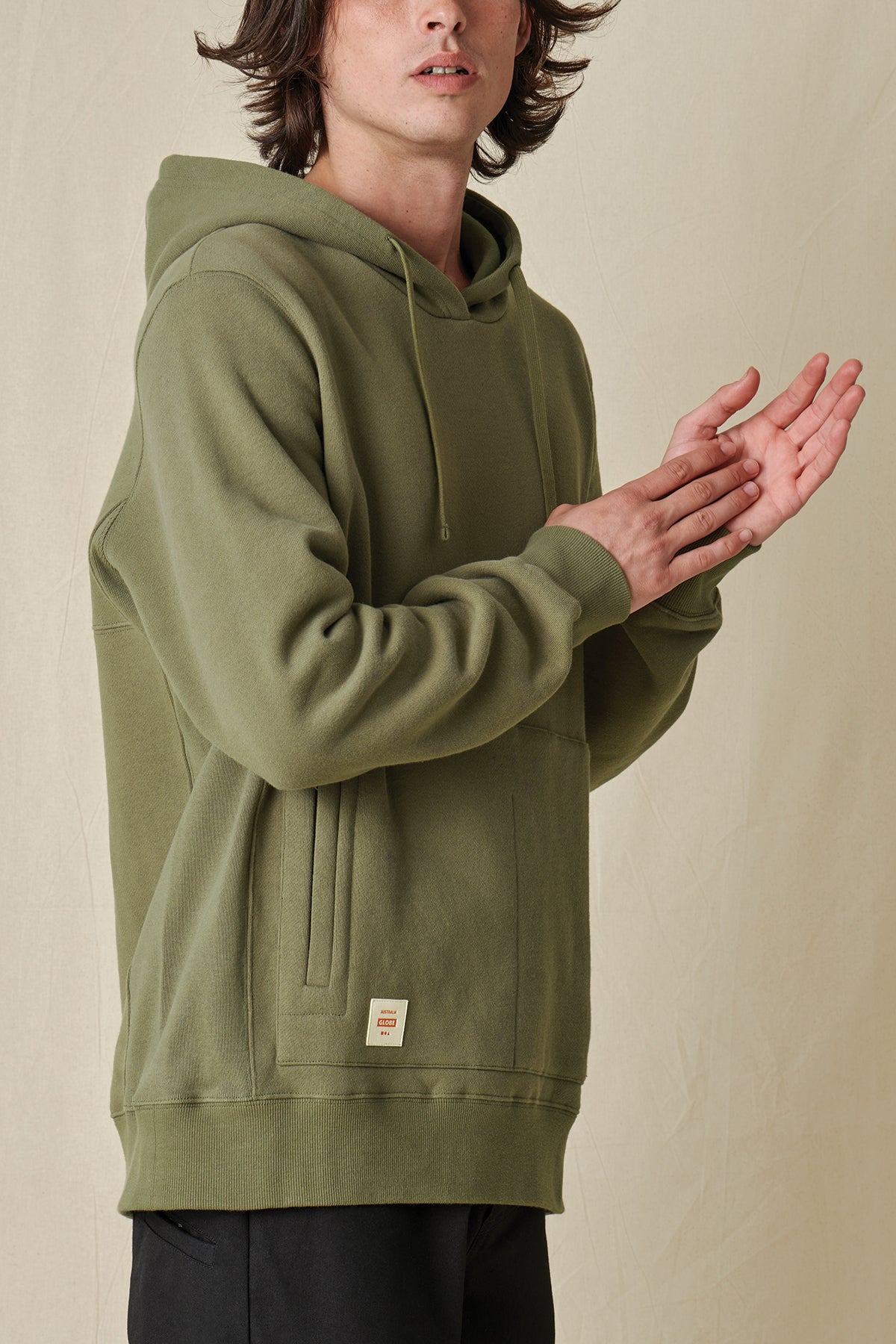 Sudadera Con Capucha Globe Burly Verde Oliva | Peru-052197