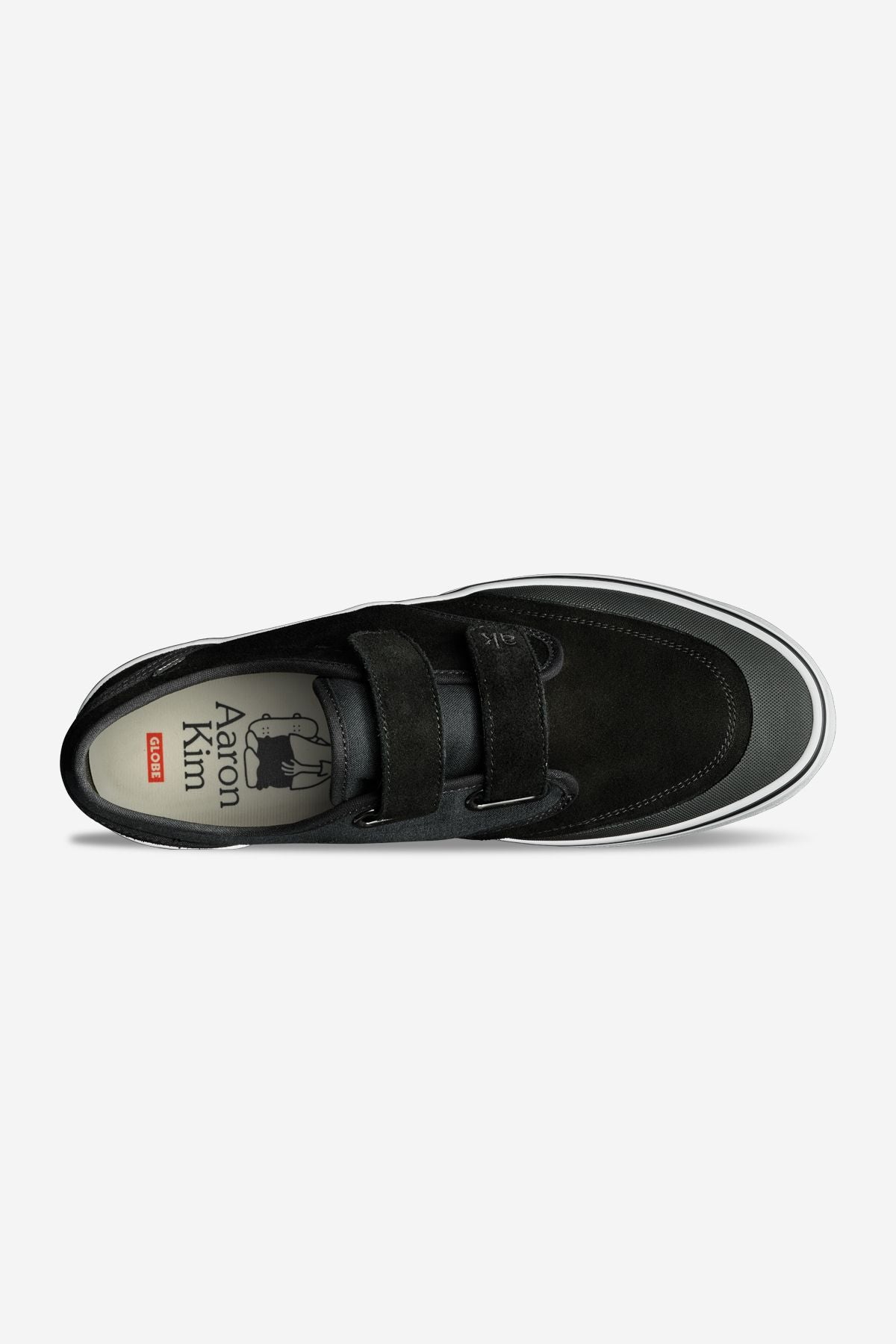 Zapatillas Skate Globe Motley II Strap Black/White | Peru-185306