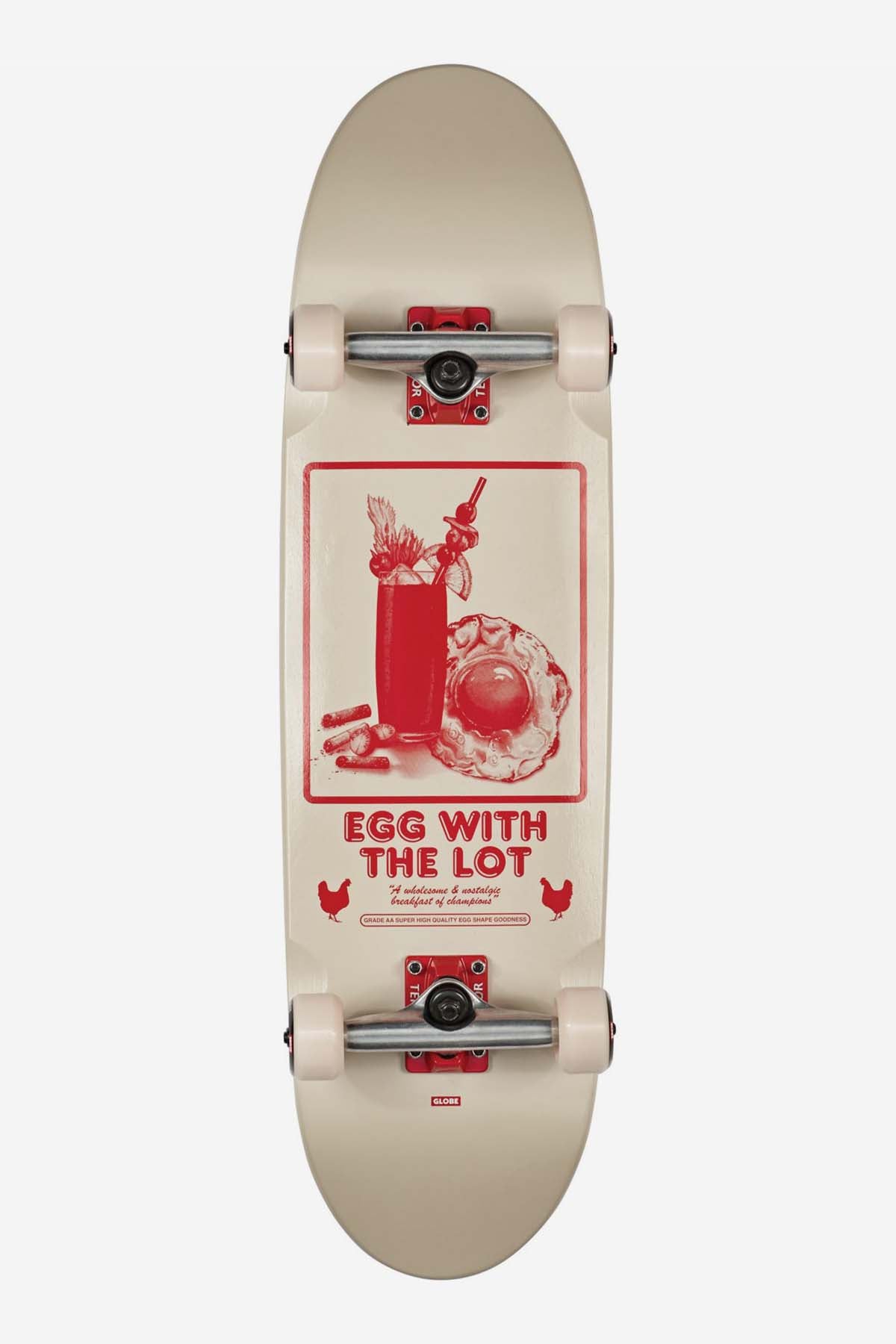 Complete Skateboards Globe Eggy 8.625" Blancas | Peru-690132